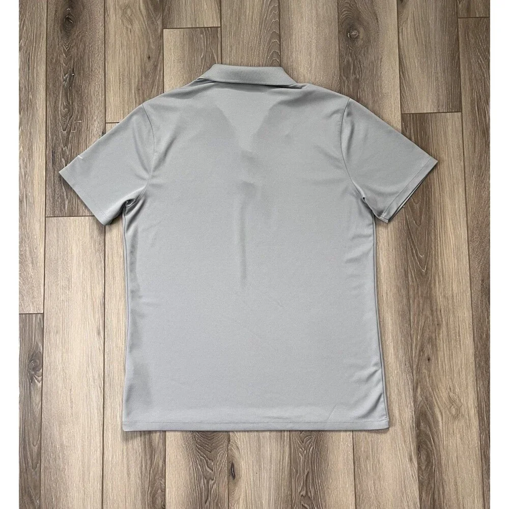 Nike Golf Standard Fit Performance Dri Fit Polo Shirt Mens Sz L Gray Lightweight